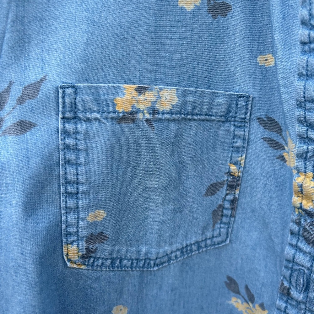 Style & Co Shirt Cottagecore Button Front Floral Shirt Sz. Medium Lightwright - Picture 8 of 11